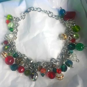 Christmas gift box with charm bracelet and earrings